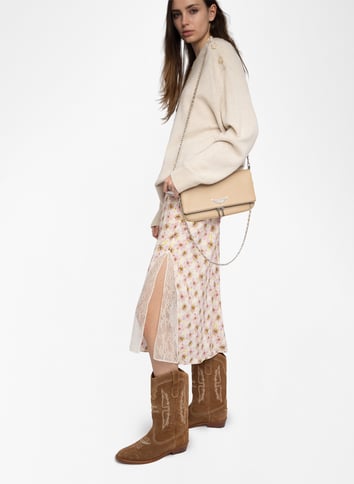 Jupe midi fluide imprimée ZADIG&VOLTAIRE Jaune